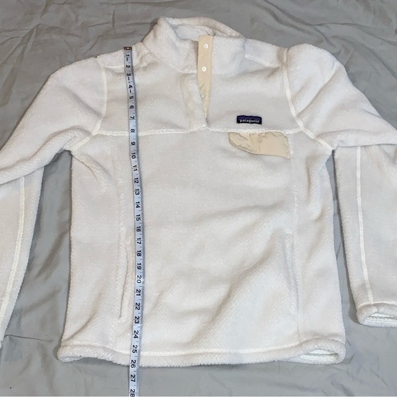 Patagonia ReTool Snap Neck Pullover in Cream and Off White - Picture 5 of 8
